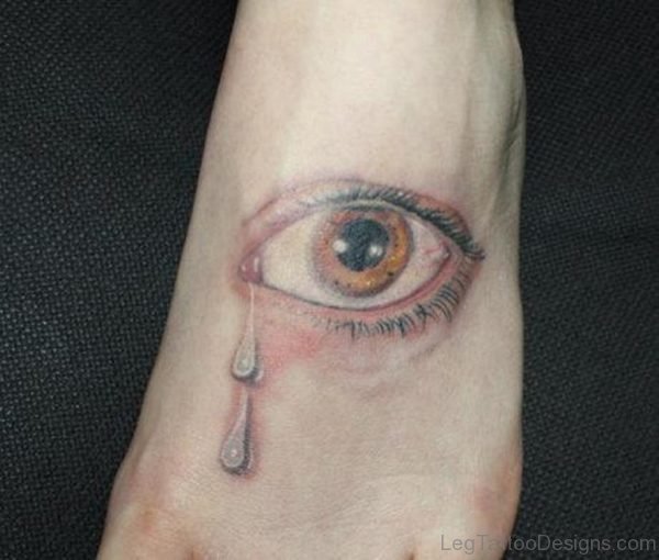 Eye Tattoo On Foot