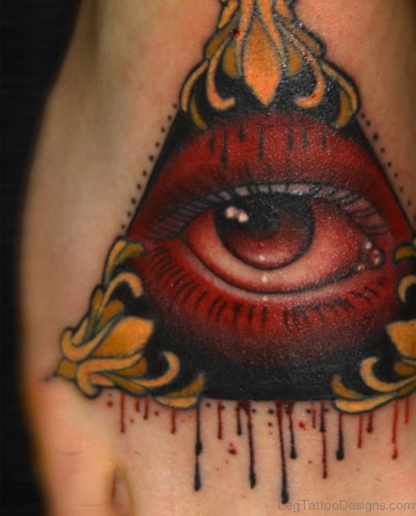 Good Eye Tattoo On Foot