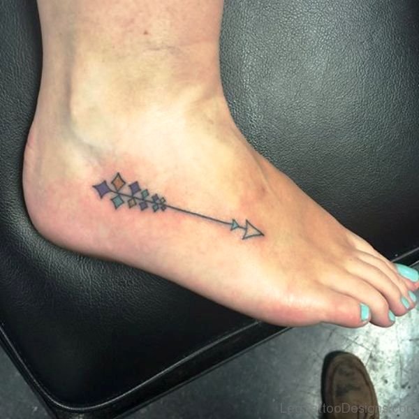 arrow tattoo foot