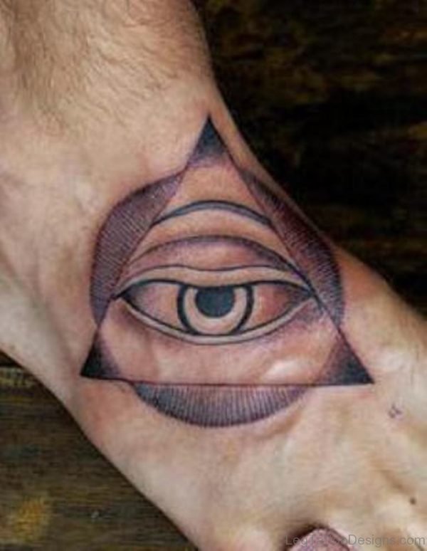 Nice Eye Tattoo On Foot