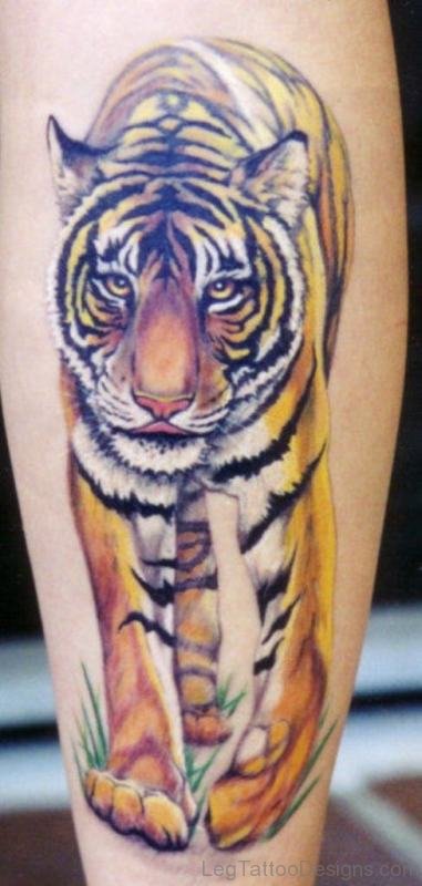 36 Excellent Tiger Tattoos On Leg - Leg Tattoo Designs
